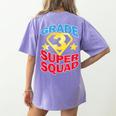 Grade 3 Super Squad Superhero Teacher Team Men Women Girls Kids Women's Comfort Colors T-Shirt Back Print Violet Grade 3 Super Squad Superhero Teacher Team Men Women Girls Kids Women's Comfort Colors T-Shirt Back Print Violet