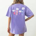 Grammar Teacher Wait What Stop It I Agree Humor Women's Comfort Colors T-Shirt Back Print Violet