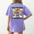 Groovy ABA RBT Therapist In My Behavior Analyst Era Teacher Women's Comfort Colors T-Shirt Back Print Violet