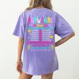 Groovy Day Care Some Days I Rock It Day Care Teacher Life Women's Comfort Colors T-Shirt Back Print Violet