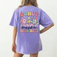 Groovy Donut Stress Just Do Your Best Testing Day Teachers Women's Comfort Colors T-Shirt Back Print Violet Groovy Donut Stress Just Do Your Best Testing Day Teachers Women's Comfort Colors T-Shirt Back Print Violet