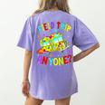 Groovy Field Trip Anyone Happy Field Day For Teachers Kids Women's Comfort Colors T-Shirt Back Print Violet