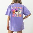 Groovy Kindergarten Boo Crew Kinder Halloween Teacher Kids Women's Comfort Colors T-Shirt Back Print Violet