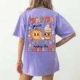 Groovy Pumpkin Spice Makes Teacher Nice Fall Thanksgiving Women's Comfort Colors T-Shirt Back Print Violet Groovy Pumpkin Spice Makes Teacher Nice Fall Thanksgiving Women's Comfort Colors T-Shirt Back Print Violet