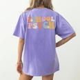 Groovy Retro School Psych Teacher School Psychologist For Men Women Girls Kids Women's Comfort Colors T-Shirt Back Print Violet