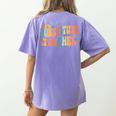 Groovy Substitute Teacher Retro Teacher Back To School Women's Comfort Colors T-Shirt Back Print Violet