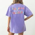 Groovy Teaching Future Engineers Teacher Engineering School Men Women Women's Comfort Colors T-Shirt Back Print Violet