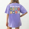 Groovy Teaching Is My Jam Teacher Appreciation Women's Comfort Colors T-Shirt Back Print Violet Groovy Teaching Is My Jam Teacher Appreciation Women's Comfort Colors T-Shirt Back Print Violet