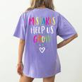Growth Mindset Positive Back To School Teacher Student Women's Comfort Colors T-Shirt Back Print Violet Growth Mindset Positive Back To School Teacher Student Women's Comfort Colors T-Shirt Back Print Violet