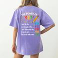 Growth Mindset Teacher Power Of Yet Inspirational Women's Comfort Colors T-Shirt Back Print Violet Growth Mindset Teacher Power Of Yet Inspirational Women's Comfort Colors T-Shirt Back Print Violet