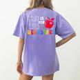 H Is For Head Start Teacher First Day Of School Tee Women's Comfort Colors T-Shirt Back Print Violet