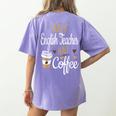 Half Coffee Half English Teacher English Teacher Men Women Women's Comfort Colors T-Shirt Back Print Violet Half Coffee Half English Teacher English Teacher Men Women Women's Comfort Colors T-Shirt Back Print Violet