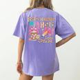 Half Teacher Half Iced Coffee Back To School Women's Comfort Colors T-Shirt Back Print Violet Half Teacher Half Iced Coffee Back To School Women's Comfort Colors T-Shirt Back Print Violet