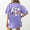 Halloween Advocate Heat Transfers Special Education Teacher Men Women Women's Comfort Colors T-Shirt Back Print Violet