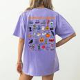 Halloween Alphabet ABCs Learning Kindergarten Teacher Women's Comfort Colors T-Shirt Back Print Violet Halloween Alphabet ABCs Learning Kindergarten Teacher Women's Comfort Colors T-Shirt Back Print Violet
