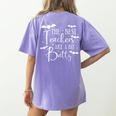 Halloween Best Teachers Are A Bit Batty Spooky Bats Women's Comfort Colors T-Shirt Back Print Violet Halloween Best Teachers Are A Bit Batty Spooky Bats Women's Comfort Colors T-Shirt Back Print Violet