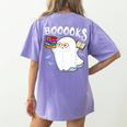 Halloween Books Librarian English Teacher Reader Reading Women's Comfort Colors T-Shirt Back Print Violet Halloween Books Librarian English Teacher Reader Reading Women's Comfort Colors T-Shirt Back Print Violet