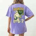 Halloween Costume Haunted By 67 Ghost Math Teacher Professor Women's Comfort Colors T-Shirt Back Print Violet Halloween Costume Haunted By 67 Ghost Math Teacher Professor Women's Comfort Colors T-Shirt Back Print Violet