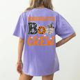 Halloween Kindergarten Boo Crew Kinder Teacher Student Women's Comfort Colors T-Shirt Back Print Violet Halloween Kindergarten Boo Crew Kinder Teacher Student Women's Comfort Colors T-Shirt Back Print Violet