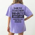 Halloween Math Teacher Prisoner Costume Women's Comfort Colors T-Shirt Back Print Violet Halloween Math Teacher Prisoner Costume Women's Comfort Colors T-Shirt Back Print Violet