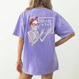 Halloween Math Teacher Skeleton Six Seven Meme Brainrot Women's Comfort Colors T-Shirt Back Print Violet Halloween Math Teacher Skeleton Six Seven Meme Brainrot Women's Comfort Colors T-Shirt Back Print Violet