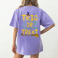 Halloween Math Teacher Trig Or Treat Student School College Women's Comfort Colors T-Shirt Back Print Violet Halloween Math Teacher Trig Or Treat Student School College Women's Comfort Colors T-Shirt Back Print Violet