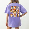 Halloween PE Teacher Costume Ghost Physical Education Women's Comfort Colors T-Shirt Back Print Violet
