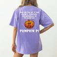 Halloween Pumpkin Pi Math Geometry Teachers Students For Men Women Kids Women's Comfort Colors T-Shirt Back Print Violet Halloween Pumpkin Pi Math Geometry Teachers Students For Men Women Kids Women's Comfort Colors T-Shirt Back Print Violet