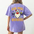 Halloween Read More Books Retro Costume Teacher Women Girls Women's Comfort Colors T-Shirt Back Print Violet