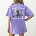 Halloween There's Room On My Broom For You Too Teacher Women's Comfort Colors T-Shirt Back Print Violet Halloween There's Room On My Broom For You Too Teacher Women's Comfort Colors T-Shirt Back Print Violet