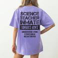 Halloween Science Teacher Prisoner Costume Women's Comfort Colors T-Shirt Back Print Violet Halloween Science Teacher Prisoner Costume Women's Comfort Colors T-Shirt Back Print Violet