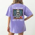 Halloween Teacher I'Ll Just Wait Until It's Quiet Women Women's Comfort Colors T-Shirt Back Print Violet