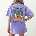 Halloween Teacher I'Ll Just Wait Until It's Quiet Women's Comfort Colors T-Shirt Back Print Violet