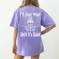 Halloween Teacher Math I'Ll Just Wait Until It's Quiet Women's Comfort Colors T-Shirt Back Print Violet Halloween Teacher Math I'Ll Just Wait Until It's Quiet Women's Comfort Colors T-Shirt Back Print Violet