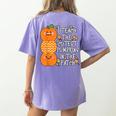 Halloween Teacher Shirt I Teach The Cutest Pumpkins In Patch Men Women Kids Women's Comfort Colors T-Shirt Back Print Violet