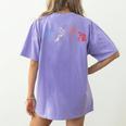 Halloween Teacher Shirts Fall Pumpkin Fall Book Shirt Women's Comfort Colors T-Shirt Back Print Violet