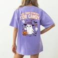 Halloween Teacher Trade Students For Candy Costume Women Women's Comfort Colors T-Shirt Back Print Violet Halloween Teacher Trade Students For Candy Costume Women Women's Comfort Colors T-Shirt Back Print Violet