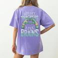 Halloween Teacher Tshirts Science Teachers Love Brains Women's Comfort Colors T-Shirt Back Print Violet Halloween Teacher Tshirts Science Teachers Love Brains Women's Comfort Colors T-Shirt Back Print Violet