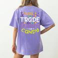 Halloween Teacher Will Trade Students For Candy Women Men Women's Comfort Colors T-Shirt Back Print Violet Halloween Teacher Will Trade Students For Candy Women Men Women's Comfort Colors T-Shirt Back Print Violet