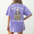 Halloween Weird Teachers Build Character Costume Men Women Women's Comfort Colors T-Shirt Back Print Violet Halloween Weird Teachers Build Character Costume Men Women Women's Comfort Colors T-Shirt Back Print Violet