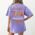 Hangin My Kindergarten Cookie Gingerbread Christmas Teacher For Men Women Kids Women's Comfort Colors T-Shirt Back Print Violet Hangin My Kindergarten Cookie Gingerbread Christmas Teacher For Men Women Kids Women's Comfort Colors T-Shirt Back Print Violet