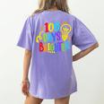 Happy 100th Day Of School 100 Days Brighter Girls Teacher Women's Comfort Colors T-Shirt Back Print Violet Happy 100th Day Of School 100 Days Brighter Girls Teacher Women's Comfort Colors T-Shirt Back Print Violet