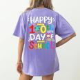 Happy 100th Day Of School 100 Days Of School Teacher Student Women's Comfort Colors T-Shirt Back Print Violet