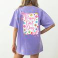 Happy Dot Day Bow Coquette For Teacher Girls Women's Comfort Colors T-Shirt Back Print Violet Happy Dot Day Bow Coquette For Teacher Girls Women's Comfort Colors T-Shirt Back Print Violet