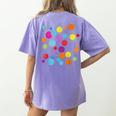 Happy Dot Day Colorful Polka Dot Art Teacher Student Kids Women's Comfort Colors T-Shirt Back Print Violet Happy Dot Day Colorful Polka Dot Art Teacher Student Kids Women's Comfort Colors T-Shirt Back Print Violet