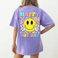 Happy Dot Day Shirts Teacher Student Girls Kids Smile Face Women's Comfort Colors T-Shirt Back Print Violet Happy Dot Day Shirts Teacher Student Girls Kids Smile Face Women's Comfort Colors T-Shirt Back Print Violet