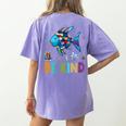 Happy First Day Of School Fish Rainbows Teacher Be Kind Women's Comfort Colors T-Shirt Back Print Violet