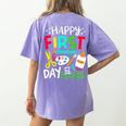 Happy First Day Of School Teacher Back To School Student Women's Comfort Colors T-Shirt Back Print Violet Happy First Day Of School Teacher Back To School Student Women's Comfort Colors T-Shirt Back Print Violet