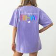 Happy Fri-Yay Fri Yay Teacher Student Friday Weekend Women's Comfort Colors T-Shirt Back Print Violet Happy Fri-Yay Fri Yay Teacher Student Friday Weekend Women's Comfort Colors T-Shirt Back Print Violet