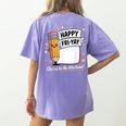 Happy Fri-Yay Teacher Fry Yay Friday Weekend Women's Comfort Colors T-Shirt Back Print Violet